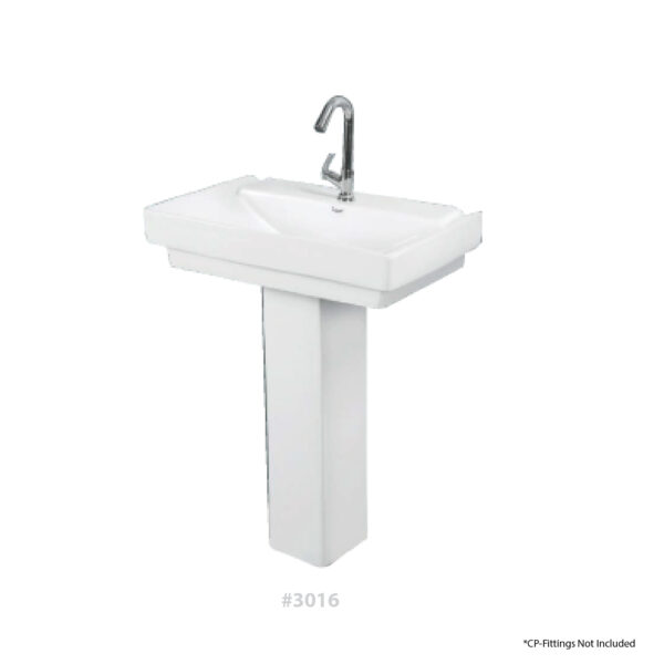 P4® CERAMIC Wash basin pedestal square #3016