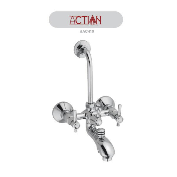 P4® ACTION 3 IN 1 WALL MIXER WITH L BEND #AC416