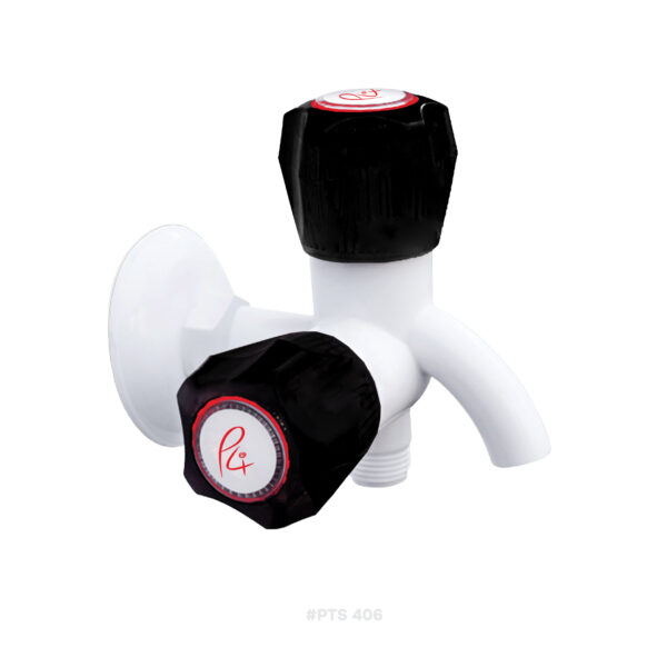 P4® BLACK HEAD PTMT 2 WAY BIB COCK #PTS406