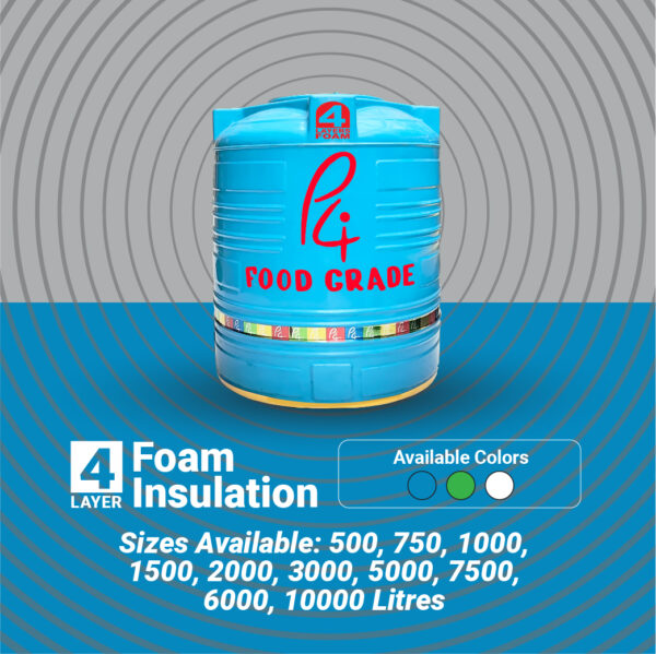 P4 FOOD GRADE® 4 Layer Foam Insulation Water Tank - Image 4