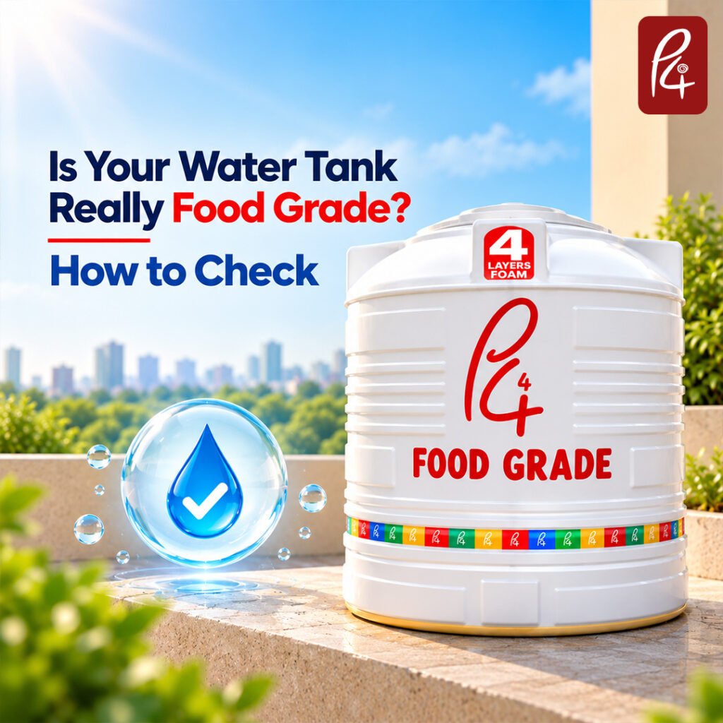 ISI mark and CM/L licence number on a P4 water tank